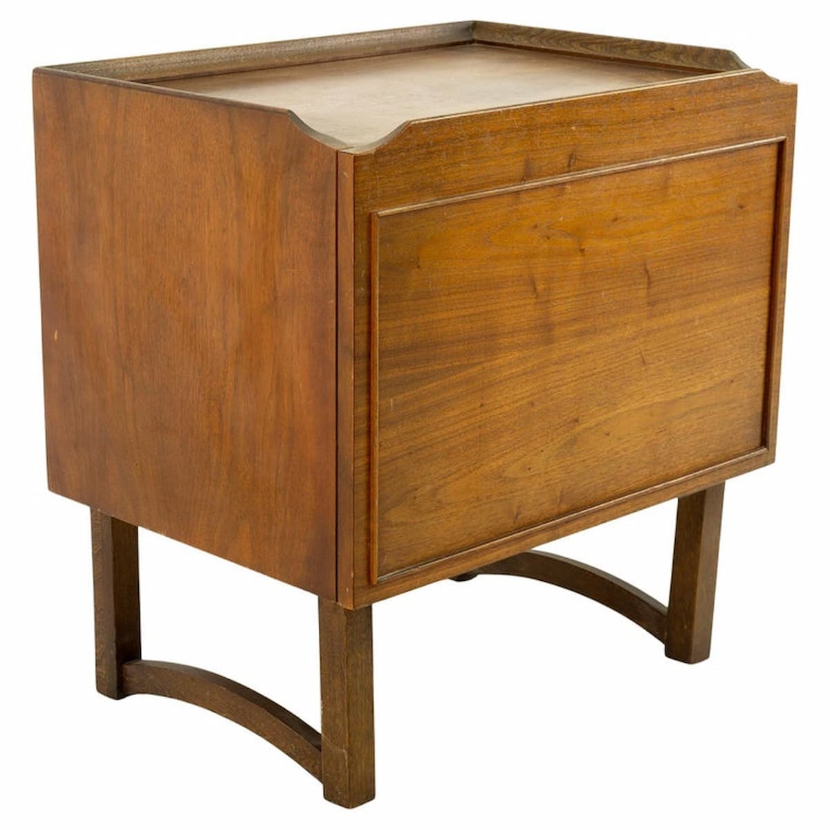Richardson Brothers Co Mid Century Walnut Drop Front Record Cabinet