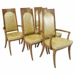 Mastercraft Mid Century Burlwood Dining Chairs- Set of 6