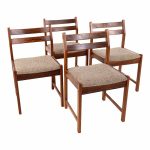 Bruksbo Mid Century Rosewood Dining Chairs - Set of 4