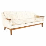 Dux Mid Century Teak Upholstered Sofa