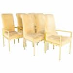 Milo Baughman for Design Institute of America Mid Century Brass Dining Chairs - Set of 6
