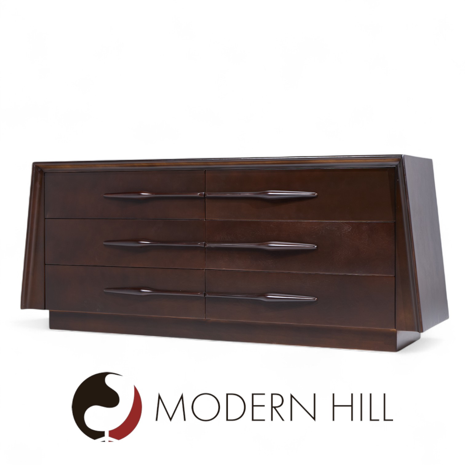 Edmond Spence Mid Century Maple 6 Drawer Lowboy Dresser