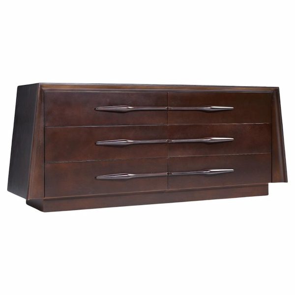 edmond spence mid century maple 6 drawer lowboy dresser