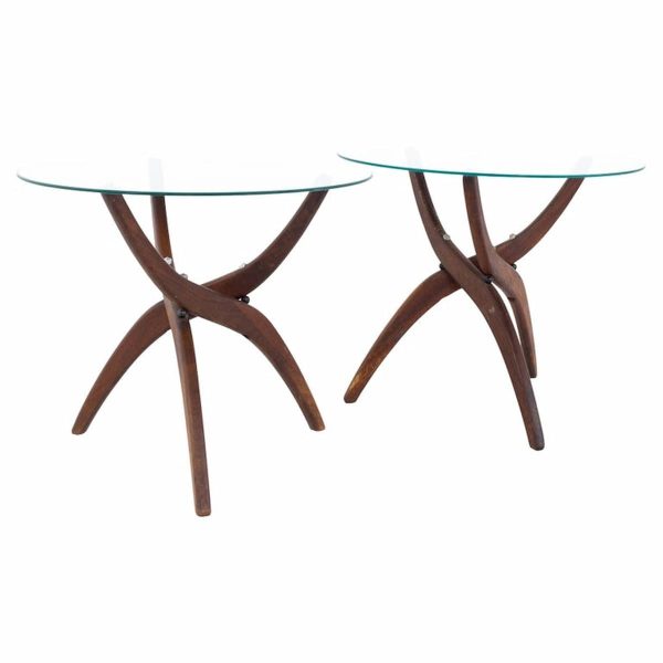 forest wilson mid century side end tables - a pair