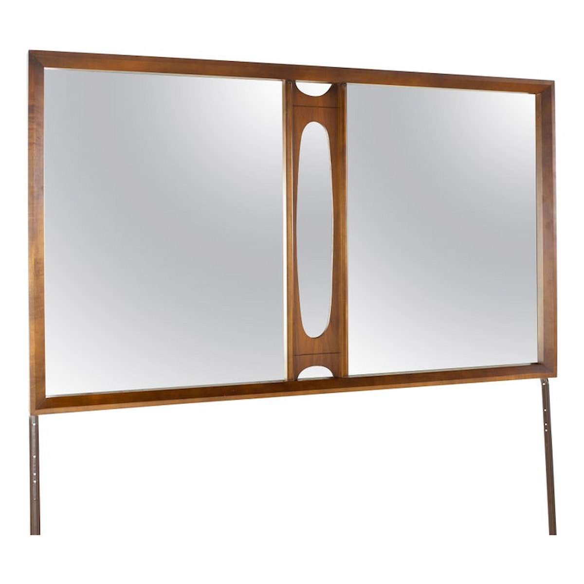 Tobago Brutalist Mid Century Walnut Mirror