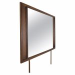 American of Martinsville Mid Century Harlequin Walnut Mirror