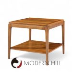 Lane Rhythm Mid Century Square Walnut Side End Table