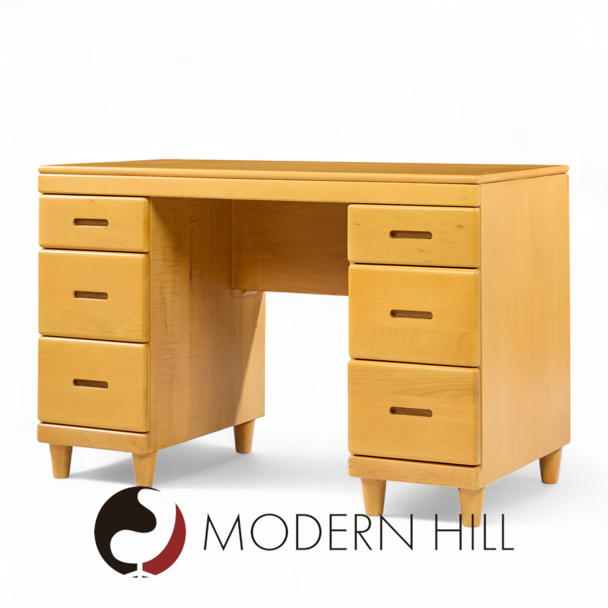 Heywood Wakefield Mid Century Maple Bookcase Desk