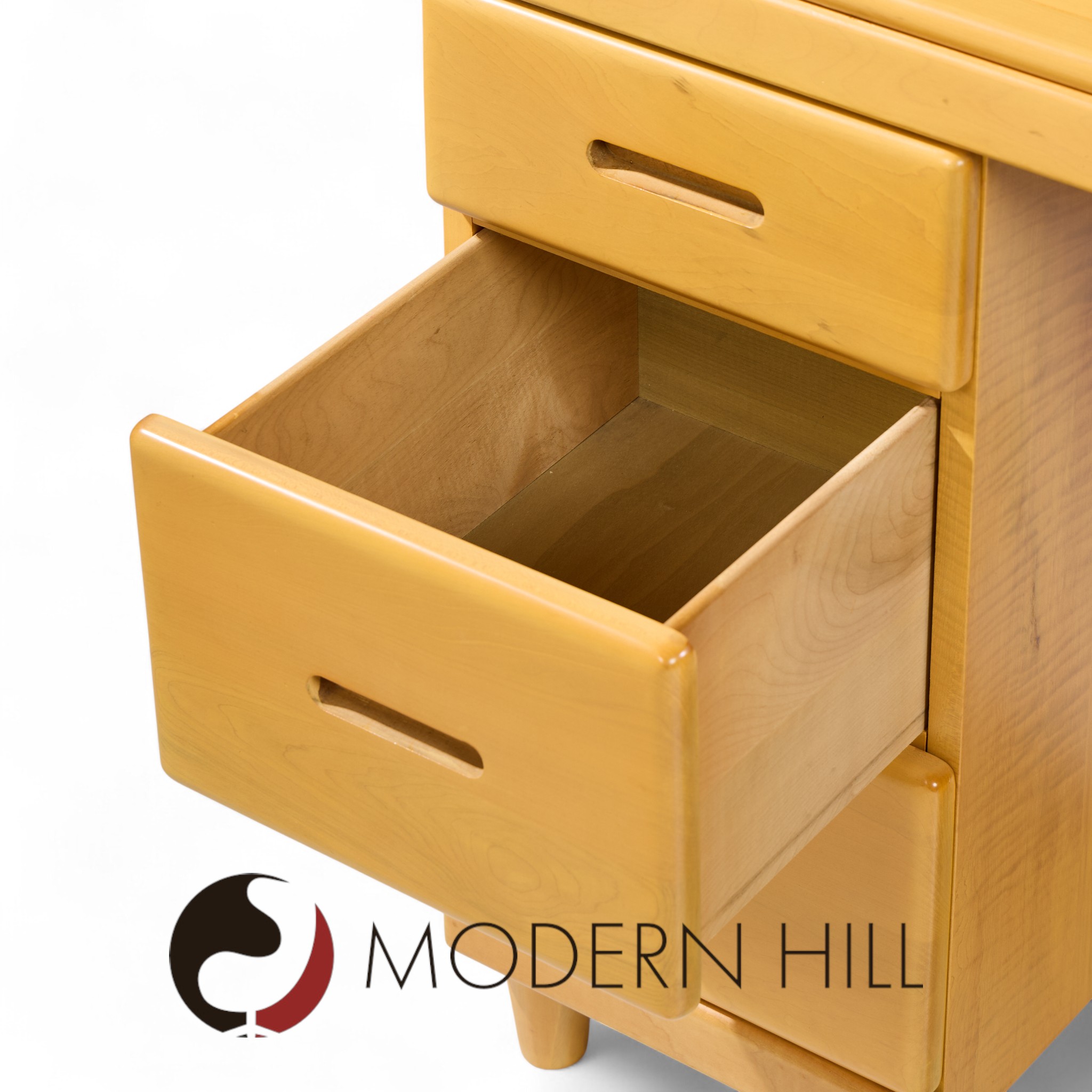 Heywood Wakefield Mid Century Maple Bookcase Desk