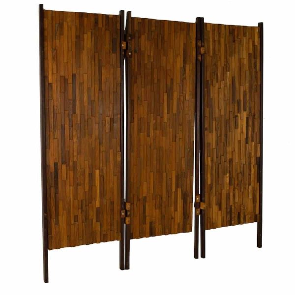 percival lafer mid century brazilian rosewood and leather room divider