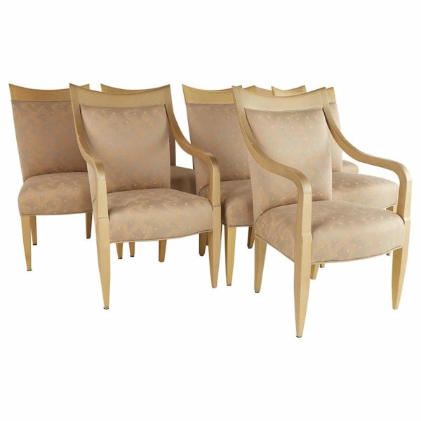 donghia contemporary lacquered dining chairs - set of 8