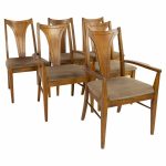 Kent Coffey Perspecta Mid Century Walnut Dining Chairs - Set of 6