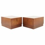Adrian Pearsall for Craft Associates Mid Century Walnut Side Tables - Pair