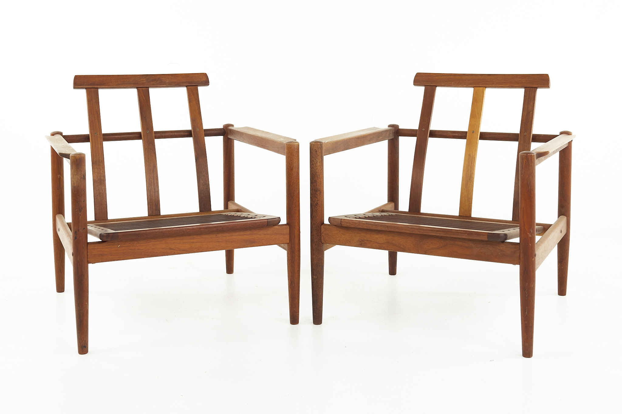 borge jensen and sonner for bernstorffsminde mobelfabrik teak lounge chairs - a pair