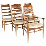 Heywood Wakefield Mid Century Ladder Back Dining Chairs - Set of 6