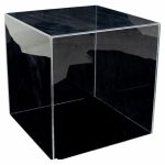 Mid Century Clear Acrylic Cube Side Table