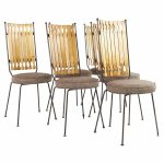 Arthur Umanoff for Shaver Howard Mid Century High Back Dining Chairs - Set of 6