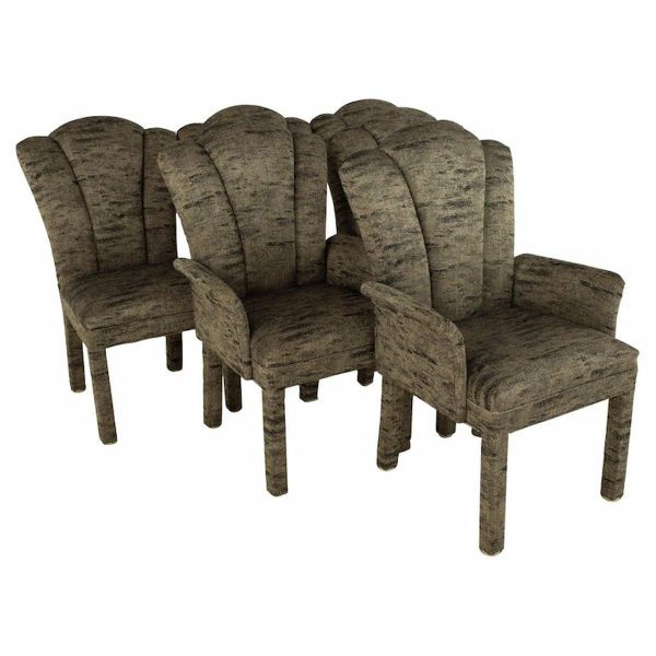 post modern fully upholstered dining chairs - set of 6