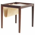 Bent Silbergs Mobler Mid Century Rosewood Side Table with Magazine Rack