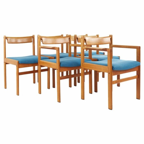 hw klein for bramin mobler mid century danish teak dining chairs - set of 6