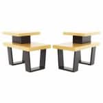 Paul Frankl Mid Century 2 Tier End Side Tables - a Pair