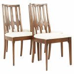 Broyhill Brasilia Mid Century Walnut Dining or Side Chairs - Set of 4
