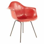 Eames for Herman Miller Mid Century Red Fiberglass Shell Chair