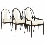 Gerry Zanck for Gregori Mid Century Ebonized Walnut Dining Chairs - Set of 6