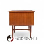 Maurice Villency Style Mid Century Teak Desk with Bookcase Front | Mid Century Modern Furniture - Mid Century Furniture Chicago Maurice Villency Style Mid Century Teak Desk with Bookcase Front
