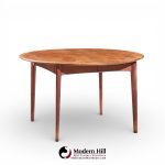 Uldum Mobelfabrik Style Mid Century Danish Teak Round Dining Table