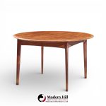 Uldum Mobelfabrik Style Mid Century Danish Teak Round Dining Table
