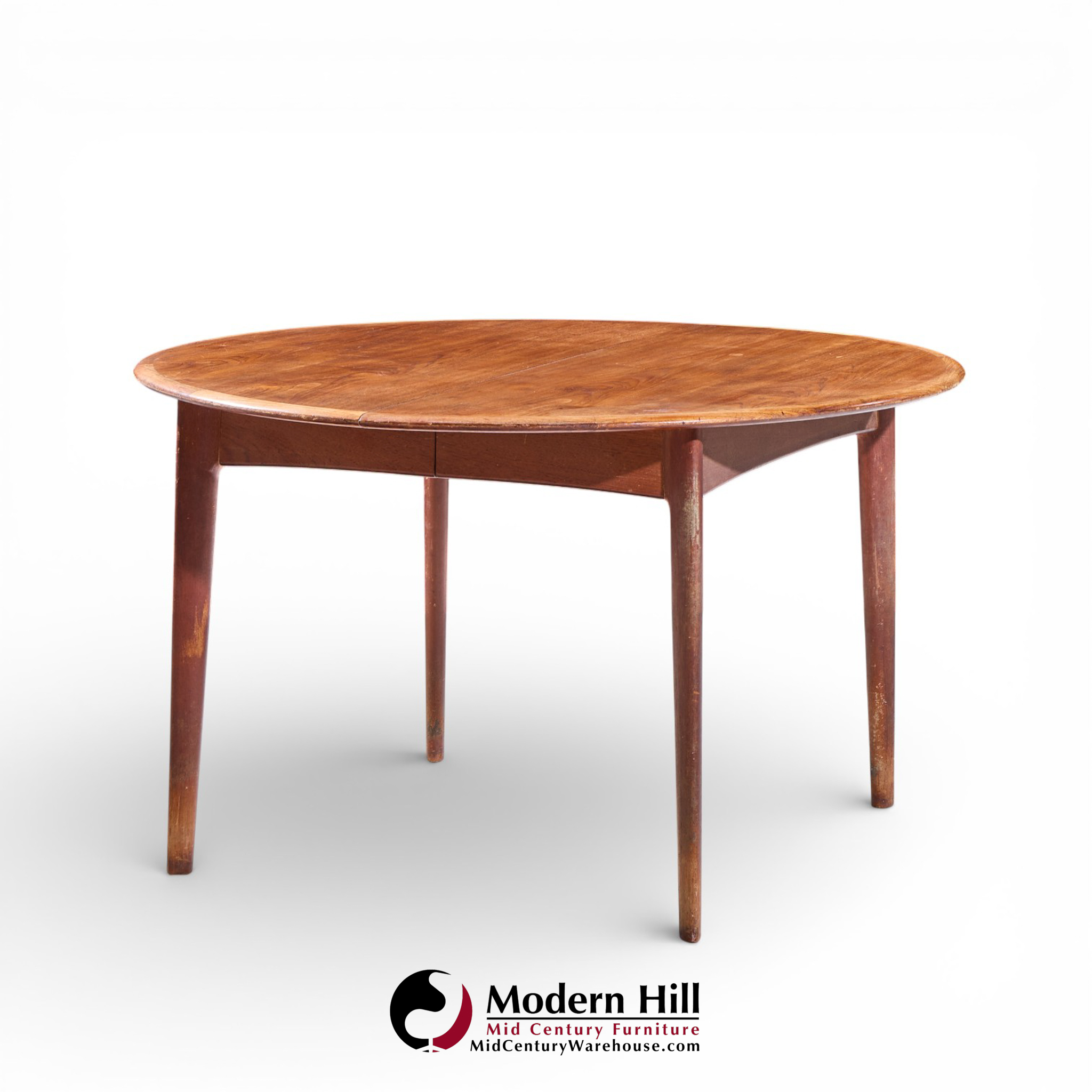Uldum Mobelfabrik Style Mid Century Danish Teak Round Dining Table