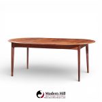 Uldum Mobelfabrik Style Mid Century Danish Teak Round Dining Table