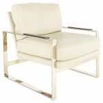 Milo Baughman Syle Mid Century Chrome and Leather Flat Bar Lounge Chair