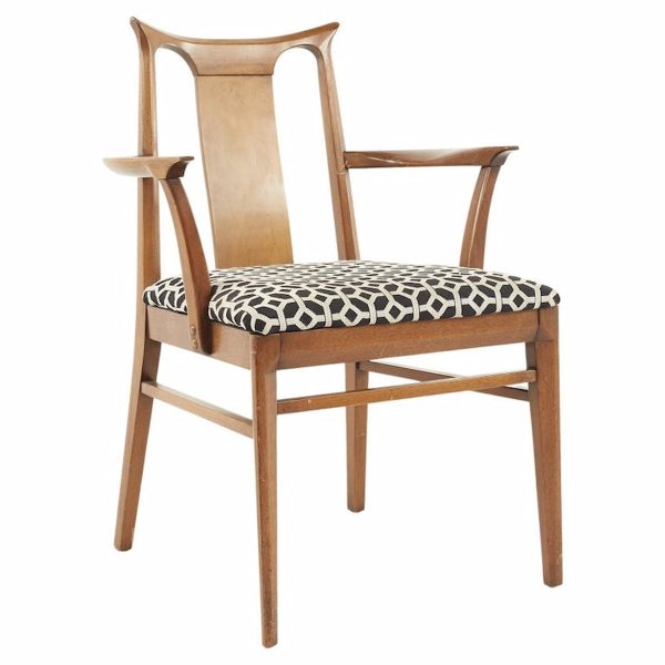 mid century walnut dining chair
