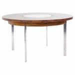 Richard Young Mid Century Round Rosewood Lazy Susan Dining Table