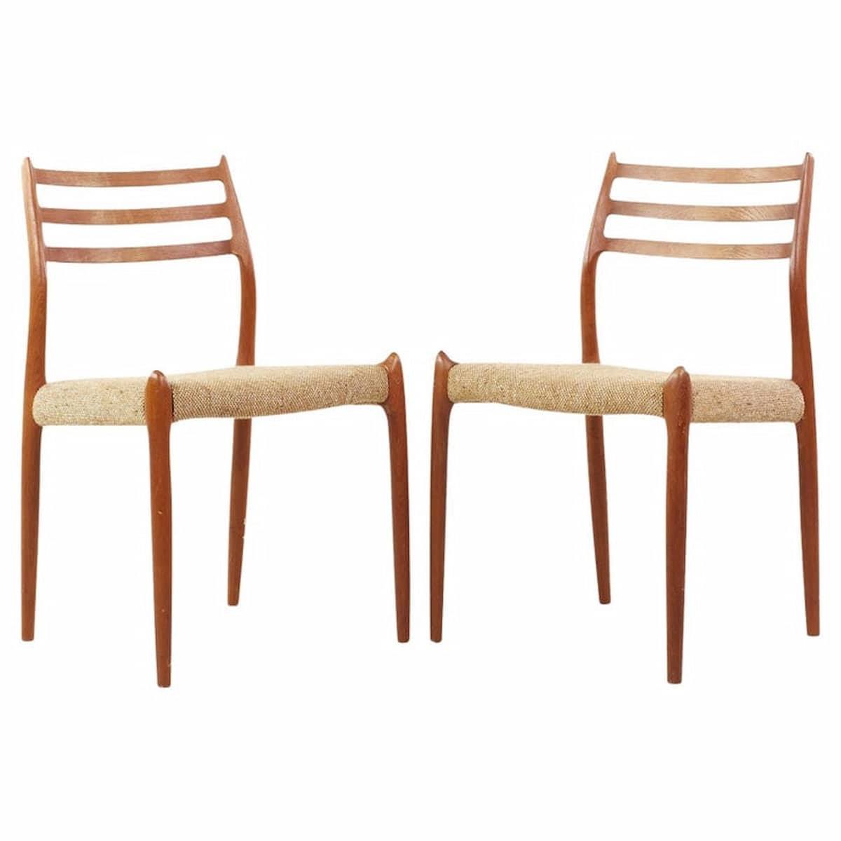Niels Moller 62 Mid Century Teak Dining Chairs - Set of 2
