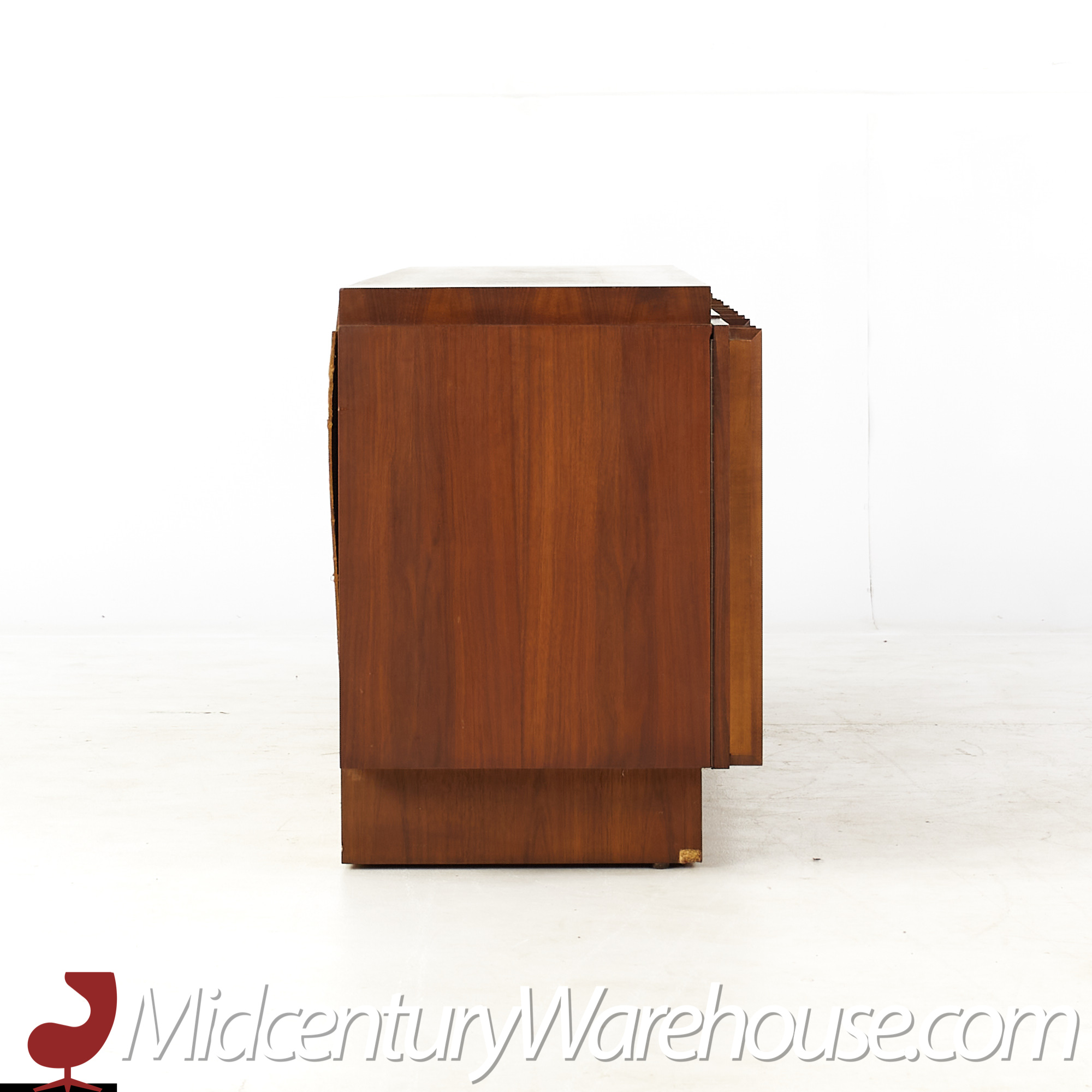 Tobago Brutalist Mid Century Walnut Credenza