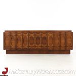 Tobago Brutalist Mid Century Walnut Credenza