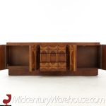 Tobago Brutalist Mid Century Walnut Credenza