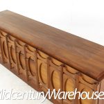 Tobago Brutalist Mid Century Walnut Credenza