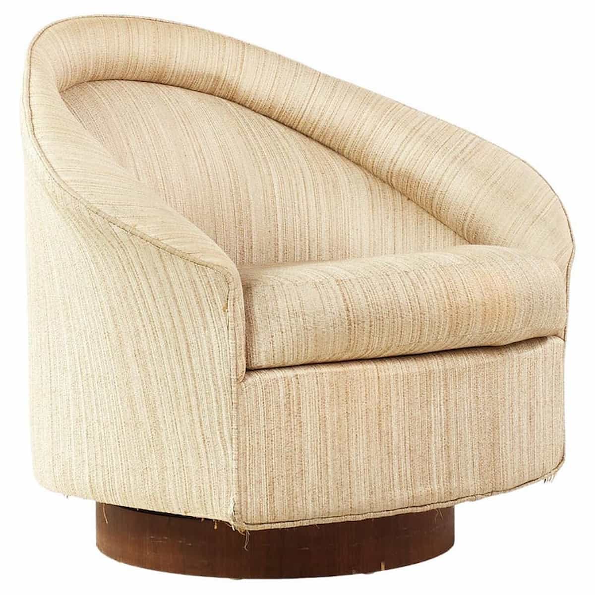 Adrian Pearsall for Craft Associates Mid Century Swivel Lounge Chair