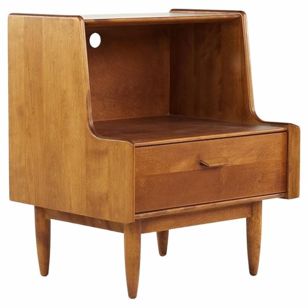 russel wright for conant ball mid century maple nightstand