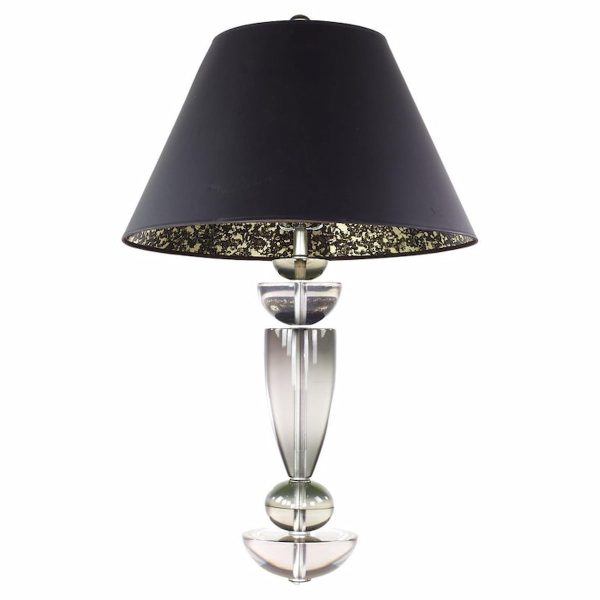 van teal mid century lucite table lamp