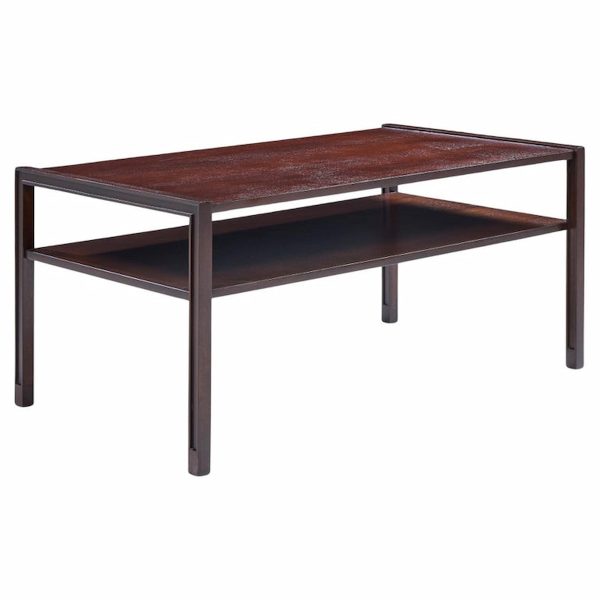 edward wormley for dunbar mid century two tier coffee table