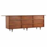 George Nakashima for Widdicomb Mid Century Walnut 9 Drawer Lowboy Dresser