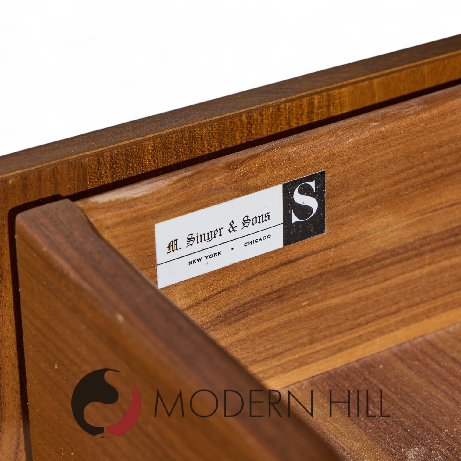 Gio Ponti for Singer and Sons Mid Century Walnut Model 2160 Cabinet