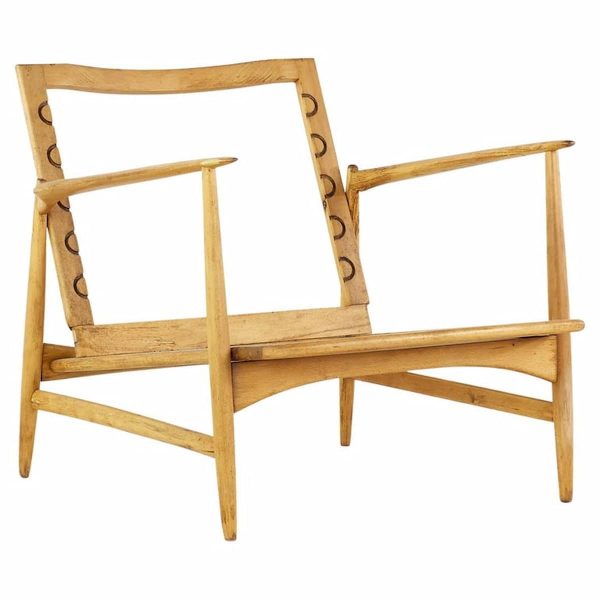 kofod larsen mid century danish walnut lounge chair frame