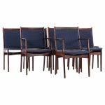 Erik Buch Style Mid Century Rosewood Dining Chairs - Set of 8