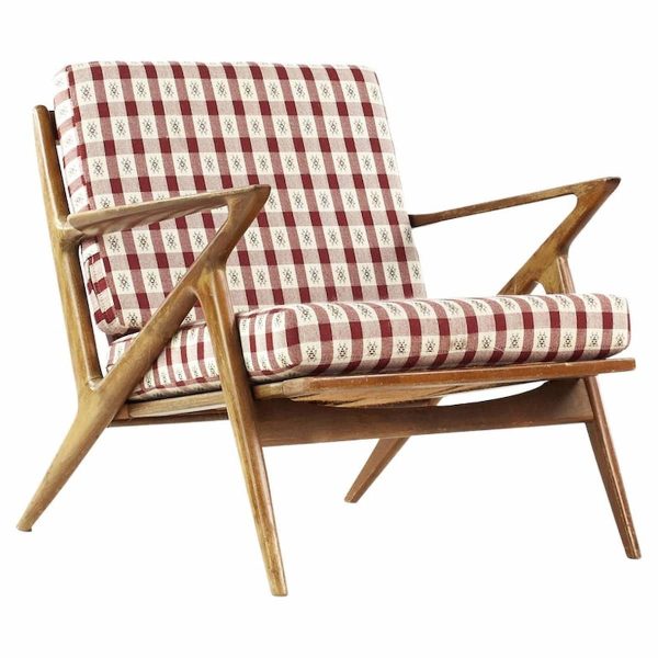 poul jensen for selig mid century walnut z lounge chair